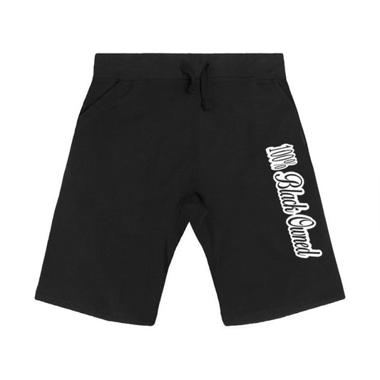 100%-black-owned-script-shorts-black-white