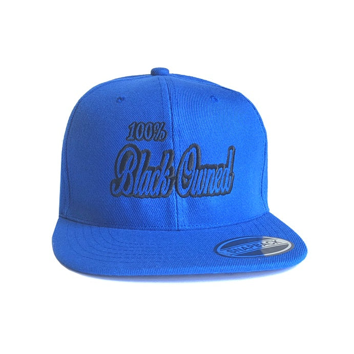 100% -black-owned-snapback-royal-black-embroidered