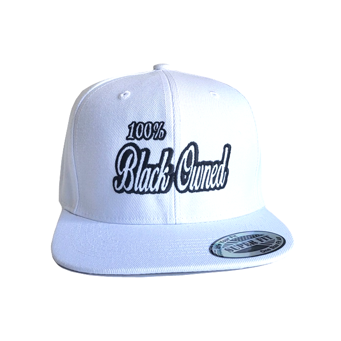 100% -black-owned-snapback-white-black-embroidered