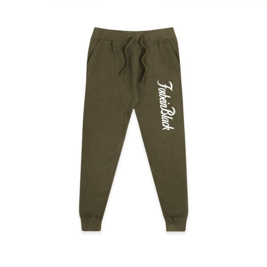 Forbein Black Signature Logo Jogger-M. Green