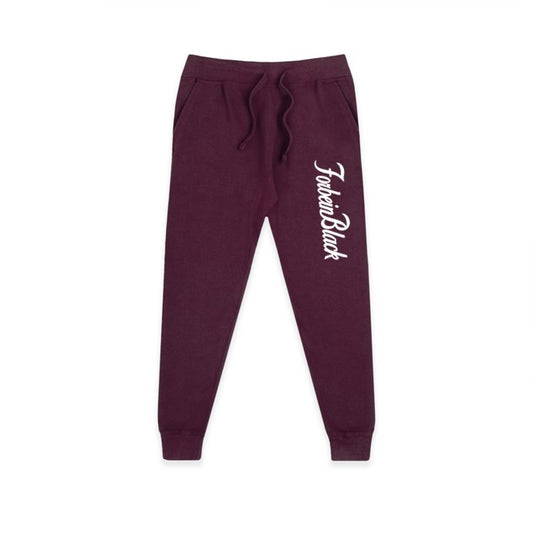 Forbein Black Signature Logo Jogger-Maroon