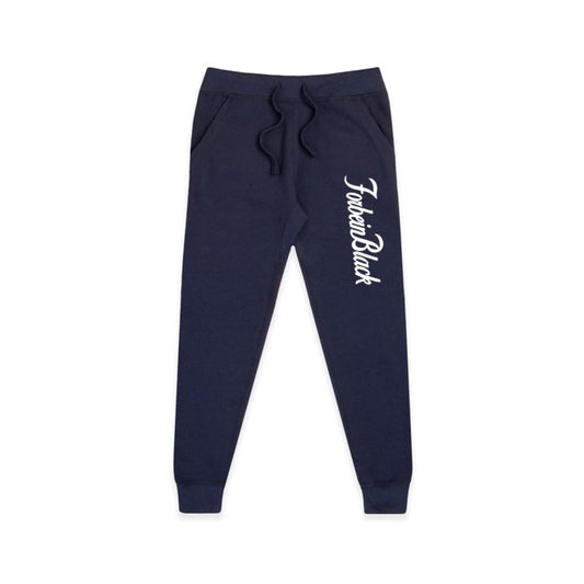 Forbein Black Signature Logo Jogger-Navy