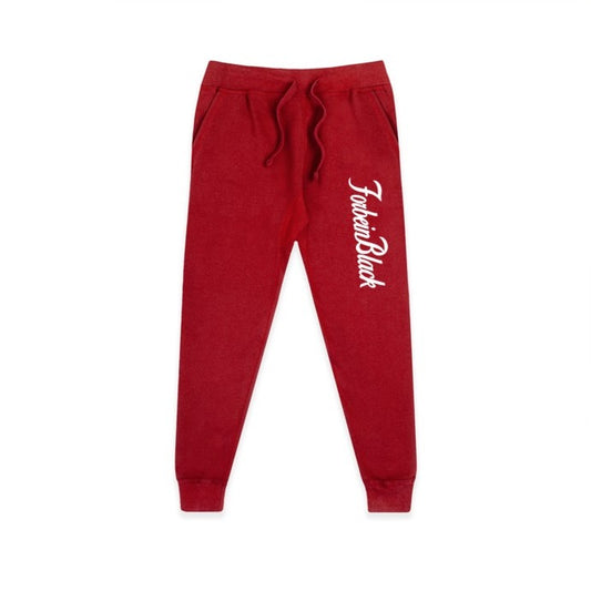 Forbein Black Signature Logo Jogger-Red