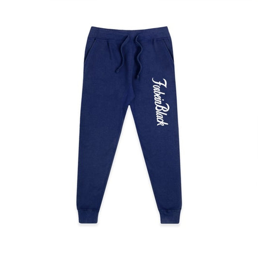 Forbein Black Signature Logo Jogger-Royal-White