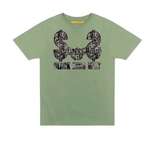 black-ends-meet-t-shirt-art-green